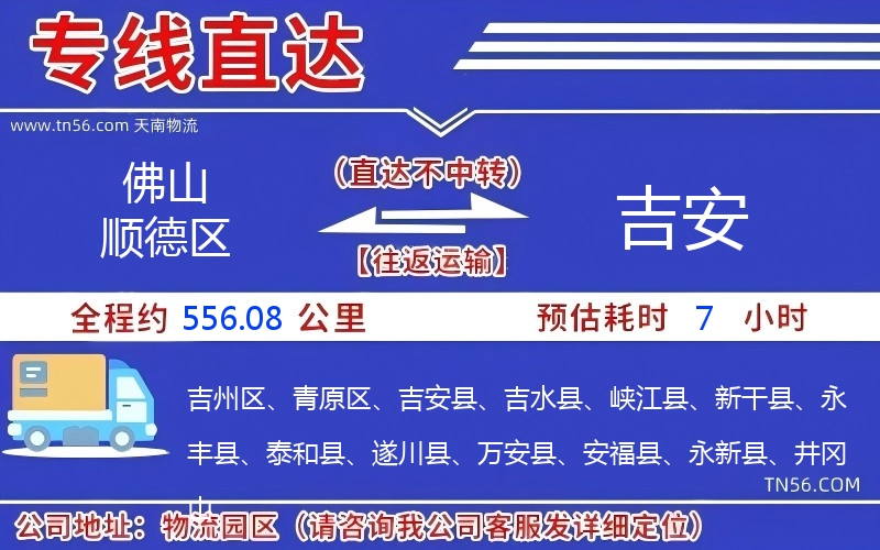 佛山順德區(qū)到吉安物流公司 佛山順德區(qū)到吉安物流公司