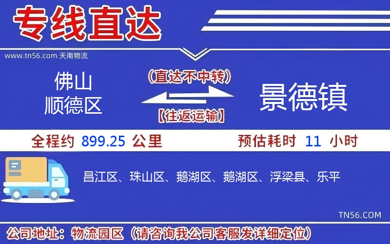 佛山順德區(qū)到景德鎮(zhèn)物流公司 佛山順德區(qū)到景德鎮(zhèn)物流公司