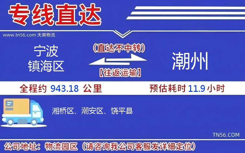 寧波鎮海區到潮州物流公司